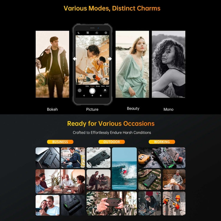 Oukitel WP32, 4GB+128GB, IP68/IP69K, 5.93 inch Android 13 Unisoc Tiger T606 Octa-core, NFC, OTG, Network: 4G(Black) - OUKITEL by OUKITEL | Online Shopping South Africa | PMC TechLife | Buy Now Pay Later Mobicred