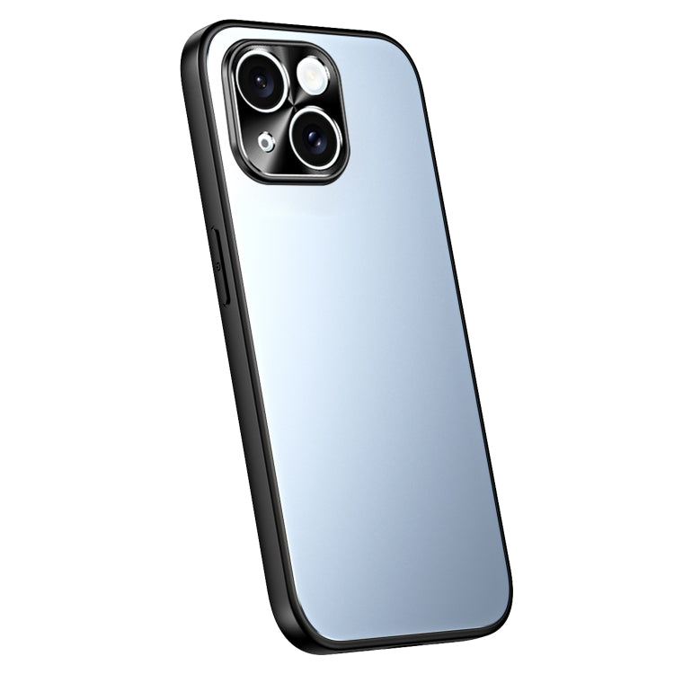 For iPhone 15 Plus R-JUST RJ-61 Electroplating Frosted TPU + PC Phone Case(Blue) - iPhone 15 Plus Cases by R-JUST | Online Shopping South Africa | PMC TechLife | Buy Now Pay Later Mobicred