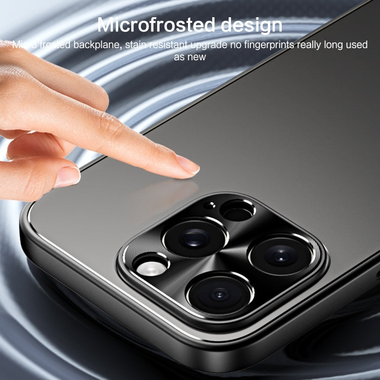 For iPhone 14 R-JUST RJ-61 Electroplating Frosted TPU + PC Phone Case with Holder(Grey) - free shipping - PMC TechLife - Order now!