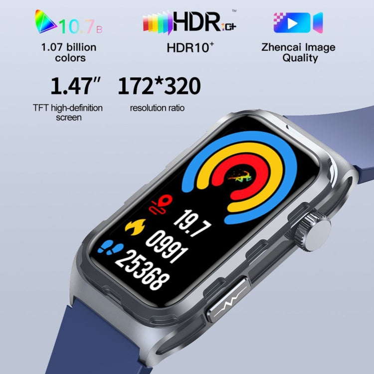 TK79 1.47 inch IP68 Waterproof Smart Watch, Support ECG / Blood Glucose / Blood Oxygen Monitoring / Uric Acid(Beige) - Smart Wristbands by PMC TechLife | Online Shopping South Africa | PMC TechLife | Buy Now Pay Later Mobicred