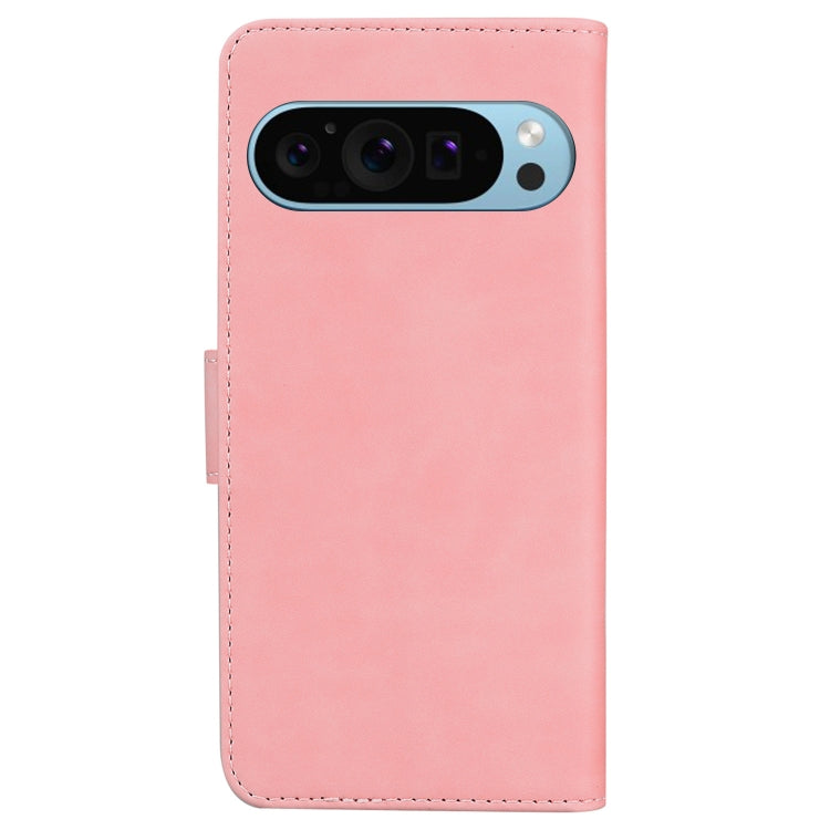 For Google Pixel 9 Skin Feel Pure Color Flip Leather Phone Case(Pink) - Google Cases by PMC Jewellery | Online Shopping South Africa | PMC Jewellery | Buy Now Pay Later Mobicred