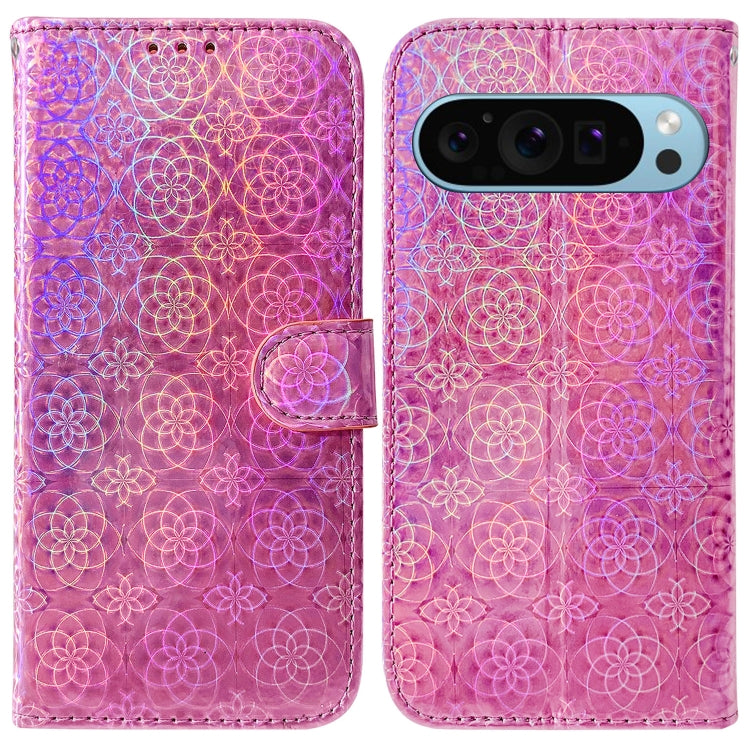 For Google Pixel 9 Pro Colorful Magnetic Buckle Leather Phone Case(Pink) - Google Cases by PMC Jewellery | Online Shopping South Africa | PMC Jewellery | Buy Now Pay Later Mobicred