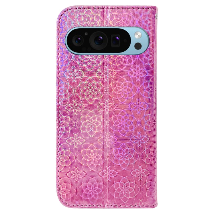 For Google Pixel 9 Pro Colorful Magnetic Buckle Leather Phone Case(Pink) - Google Cases by PMC Jewellery | Online Shopping South Africa | PMC Jewellery | Buy Now Pay Later Mobicred