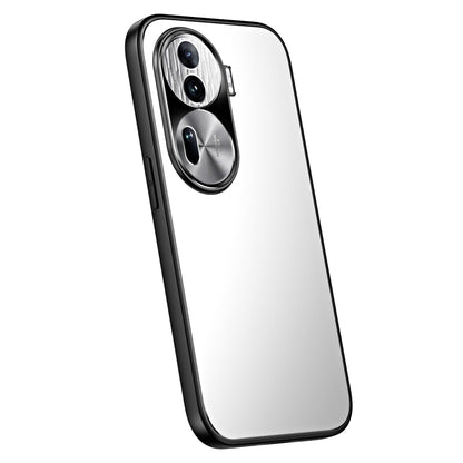 For OPPO Reno11 Global R-JUST RJ-61 Electroplating Frosted TPU + PC Phone Case(Silver) - Reno11 Cases by R-JUST | Online Shopping South Africa | PMC Jewellery
