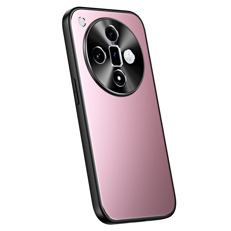 For OPPO Find X7 R-JUST RJ-61 Electroplating Frosted TPU + PC Phone Case(Pink) - Find X7 Cases by R-JUST | Online Shopping South Africa | PMC Jewellery