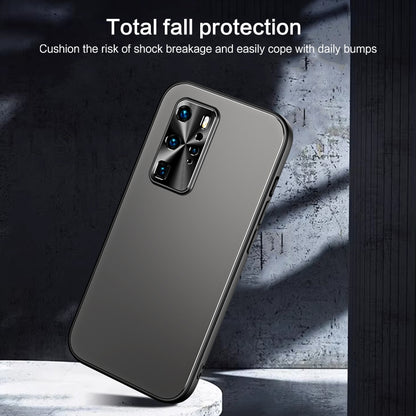 For Huawei P40 R-JUST RJ-61 Electroplating Frosted TPU + PC Phone Case(Grey) - Huawei Cases by R-JUST | Online Shopping South Africa | PMC Jewellery