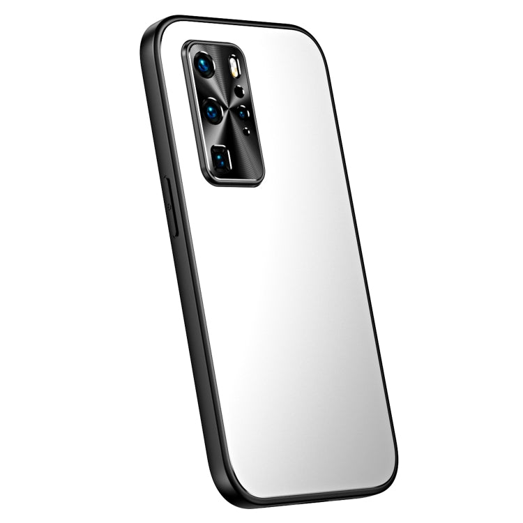 For Huawei P40 Pro R-JUST RJ-61 Electroplating Frosted TPU + PC Phone Case(Silver) - Huawei Cases by R-JUST | Online Shopping South Africa | PMC Jewellery