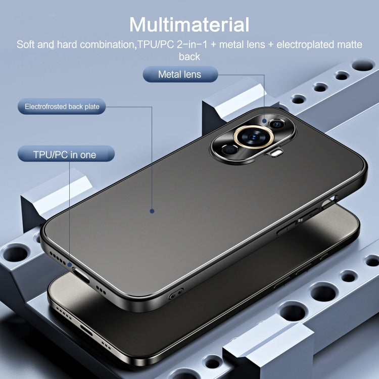 For Huawei nova 11 R-JUST RJ-61 Electroplating Frosted TPU + PC Phone Case(Blue) - Huawei Cases by R-JUST | Online Shopping South Africa | PMC TechLife | Buy Now Pay Later Mobicred