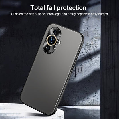 For Huawei nova 11 R-JUST RJ-61 Electroplating Frosted TPU + PC Phone Case with Holder(Silver) - Huawei Cases by R-JUST | Online Shopping South Africa | PMC Jewellery