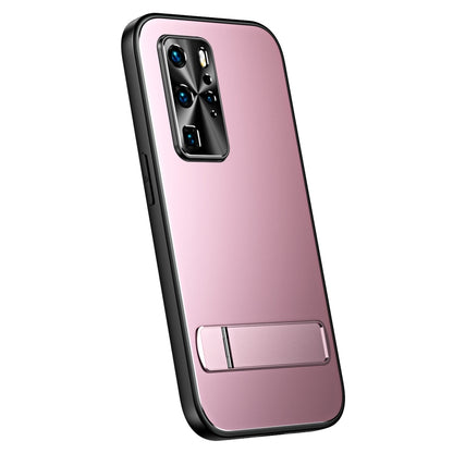 For Huawei P40 Pro R-JUST RJ-61 Electroplating Frosted TPU + PC Phone Case with Holder(Pink) - Huawei Cases by R-JUST | Online Shopping South Africa | PMC Jewellery