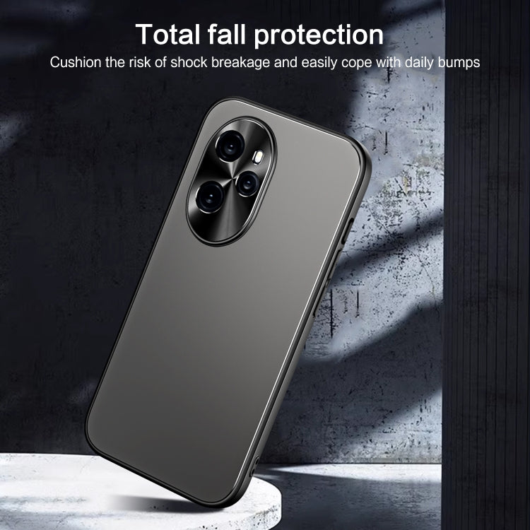 For Honor 100 Pro R-JUST RJ-61 Electroplating Frosted TPU + PC Phone Case(Blue) - Honor Cases by R-JUST | Online Shopping South Africa | PMC TechLife | Buy Now Pay Later Mobicred