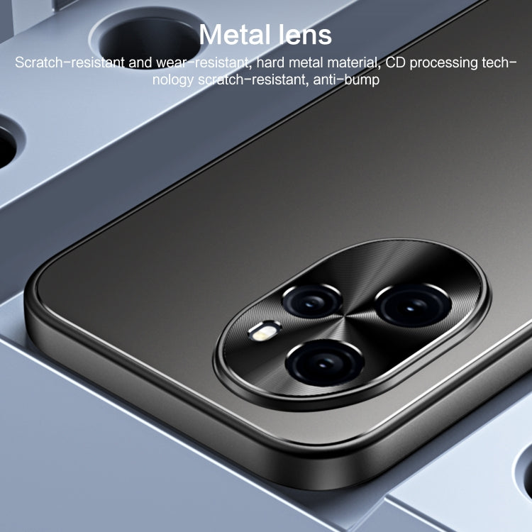 For Honor 100 Pro R-JUST RJ-61 Electroplating Frosted TPU + PC Phone Case(Blue) - Honor Cases by R-JUST | Online Shopping South Africa | PMC TechLife | Buy Now Pay Later Mobicred