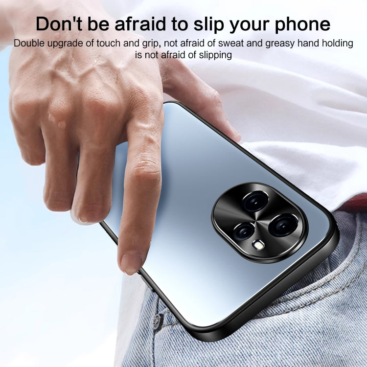 For Honor 100 R-JUST RJ-61 Electroplating Frosted TPU + PC Phone Case(Blue) - Honor Cases by R-JUST | Online Shopping South Africa | PMC TechLife | Buy Now Pay Later Mobicred