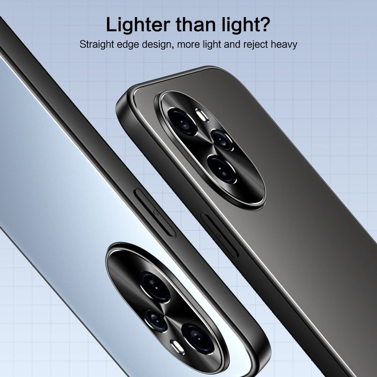 For Honor 100 Pro R-JUST RJ-61 Electroplating Frosted TPU + PC Phone Case with Holder(Grey) - Honor Cases by R-JUST | Online Shopping South Africa | PMC TechLife | Buy Now Pay Later Mobicred