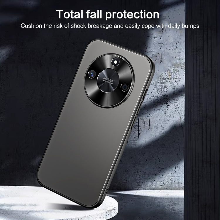 For Honor X50 R-JUST RJ-61 Electroplating Frosted TPU + PC Phone Case with Holder(Silver) - Honor Cases by R-JUST | Online Shopping South Africa | PMC TechLife | Buy Now Pay Later Mobicred