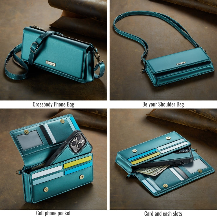 CaseMe Me30 Multi Functional Diagonal Cross Bag Phone Case(Green) - free shipping - PMC Jewellery - Order now!