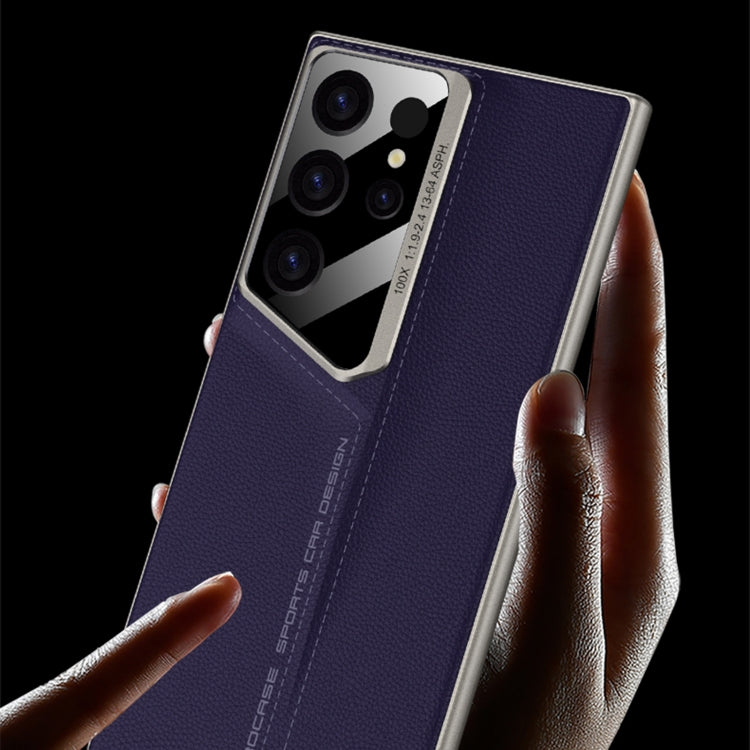 For Samsung Galaxy S24 Ultra 5G GKK Blade Ultra-thin Leather Full Coverage Phone Case(Grey) - free shipping - PMC Jewellery - Order now!
