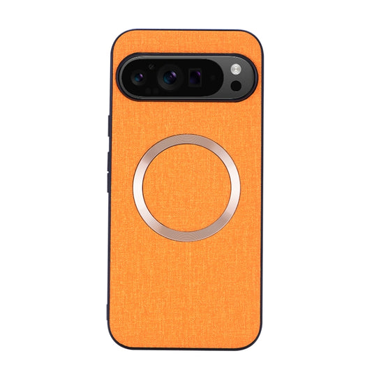 For Google Pixel 9 Pro CD Magnetic Ring Cloth Texture PU Phone Case(Orange) - Google Cases by PMC Jewellery | Online Shopping South Africa | PMC Jewellery | Buy Now Pay Later Mobicred