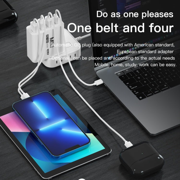 Ma-Ant 60W USB-C/Type-C+3 USB Multi-port Fast Charging Charger, Plug:US Plug(Black) - free shipping - PMC Jewellery - Order now!