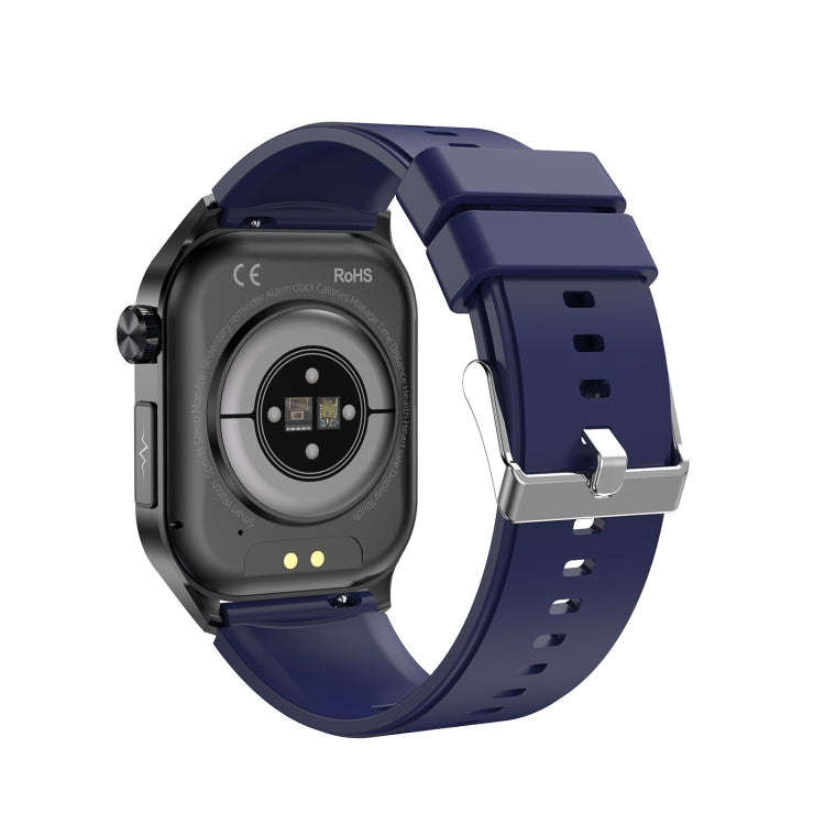 ET580 2.04 inch AMOLED Screen Sports Smart Watch Support Bluethooth Call /  ECG Function(Blue Silicone Band) - Smart Watches by PMC Jewellery | Online Shopping South Africa | PMC Jewellery