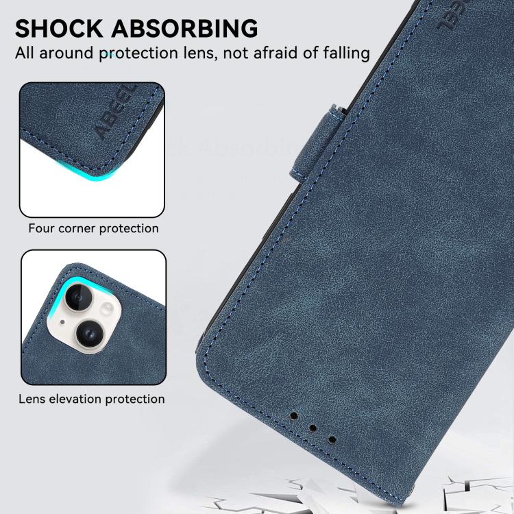For iPhone 17 ABEEL Frosted Magnetic RFID Leather Phone Case(Blue) - free shipping - PMc TechLife - Order now!