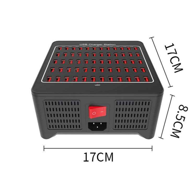YFY-A78 300W 60 Ports USB Smart Charging Station(EU Plug) - Multifunction Charger by PMC Jewellery | Online Shopping South Africa | PMC Jewellery | Buy Now Pay Later Mobicred