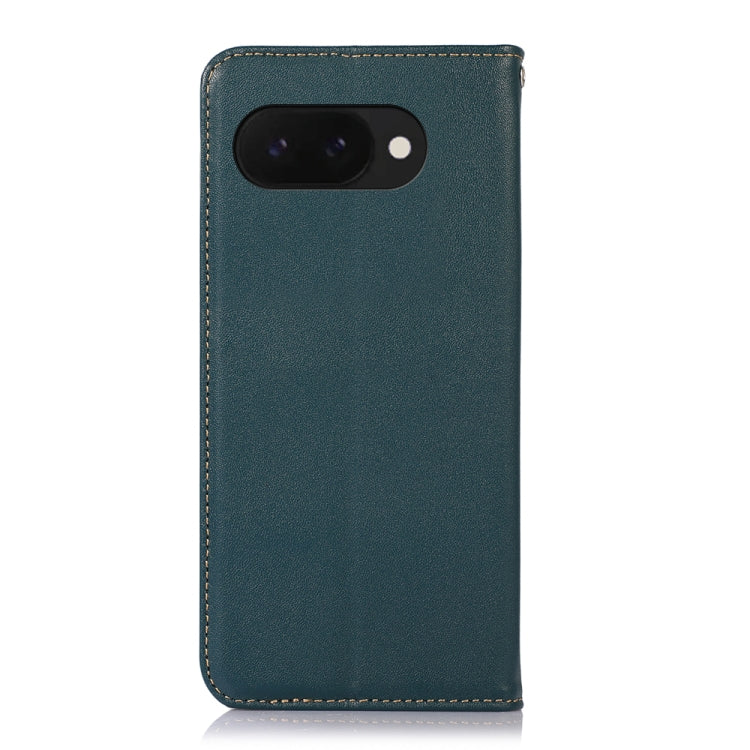 For Google Pixel 9a KHAZNEH Nappa Top Layer Cowhide Leather Phone Case(Green) - Google Cases by PMC TechLife | Online Shopping South Africa | PMC TechLife | Buy Now Pay Later Mobicred