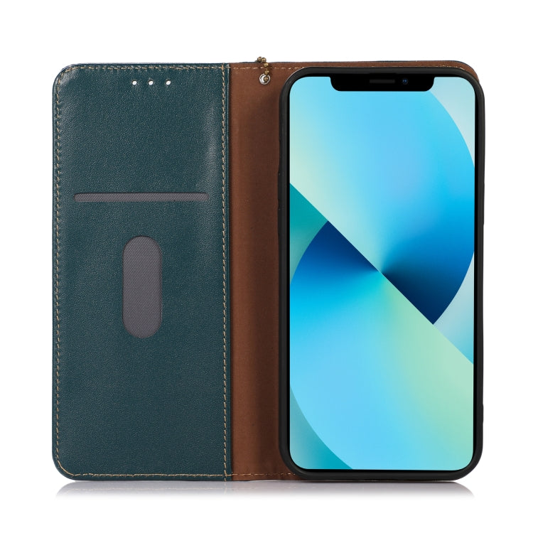 For Google Pixel 9a KHAZNEH Nappa Top Layer Cowhide Leather Phone Case(Green) - Google Cases by PMC TechLife | Online Shopping South Africa | PMC TechLife | Buy Now Pay Later Mobicred