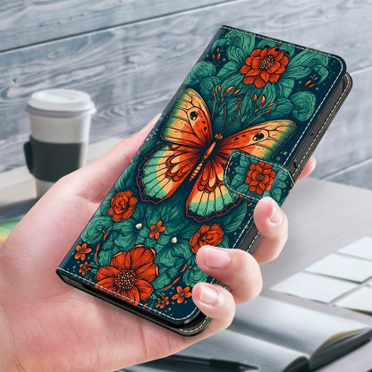 For Google Pixel 9 Pro Crystal Painted Leather Phone case(Flower Butterfly) - Google Cases by PMC Jewellery | Online Shopping South Africa | PMC Jewellery | Buy Now Pay Later Mobicred