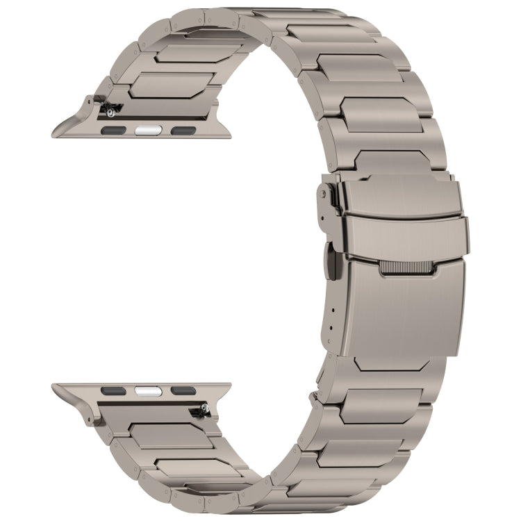 For Apple Watch Series 9 41mm I-Shaped Titanium Metal Watch Band(Titanium) - Watch Bands by PMC Jewellery | Online Shopping South Africa | PMC Jewellery