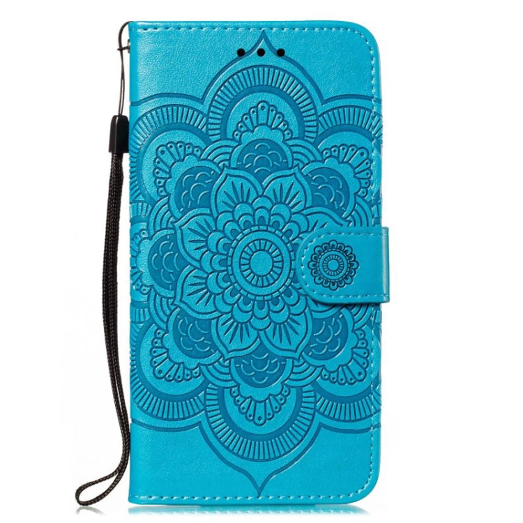 For Google Pixel 9 Pro Sun Mandala Embossing Pattern Phone Leather Case(Blue) - Google Cases by PMC Jewellery | Online Shopping South Africa | PMC Jewellery | Buy Now Pay Later Mobicred