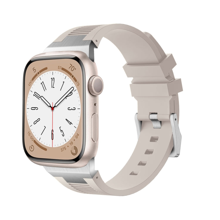 For Apple Watch 42mm Loners Liquid Silicone Watch Band(Silver Starlight) - free shipping - PMC TechLife - Order now!
