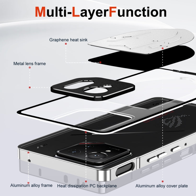 For ASUS ROG Phone 9 / 9 Pro Metal Cooling Phone Case(Black) - ASUS Cases by PMC TechLife | Online Shopping South Africa | PMC TechLife | Buy Now Pay Later Mobicred