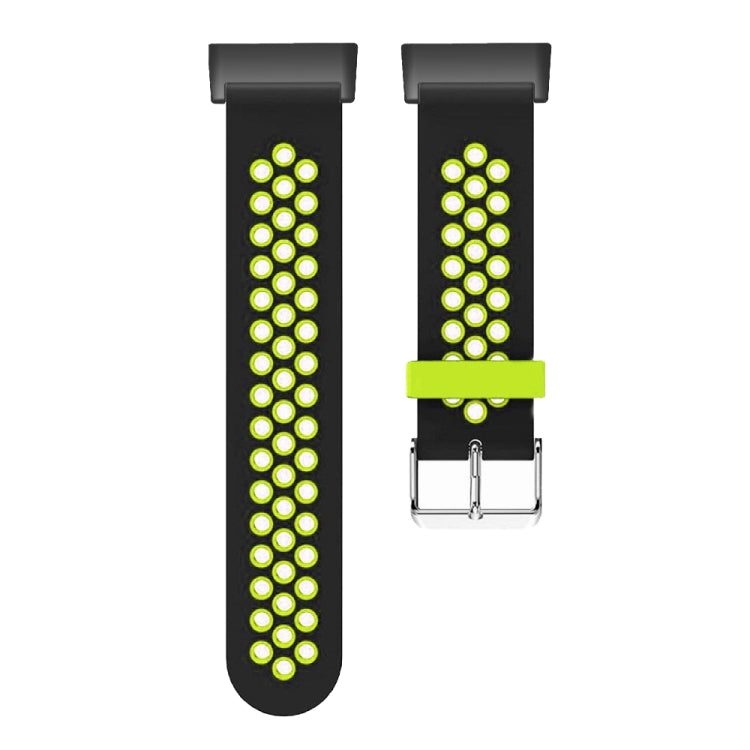 For Huawei Watch D Two Color Punched Silicone Watch Band(Black Green) - Watch Bands by PMC Jewellery | Online Shopping South Africa | PMC Jewellery