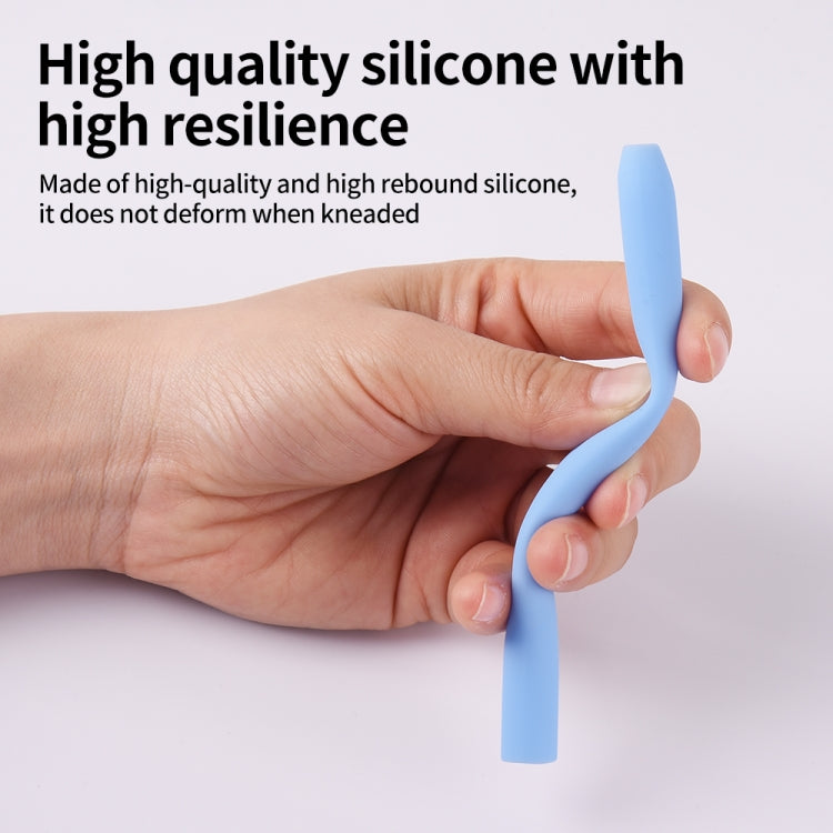 For Apple Pencil (USB-C) Double Cap Contrasting Color Silicone Protective Case(Black) - Pencil Accessories by PMC Jewellery | Online Shopping South Africa | PMC Jewellery | Buy Now Pay Later Mobicred