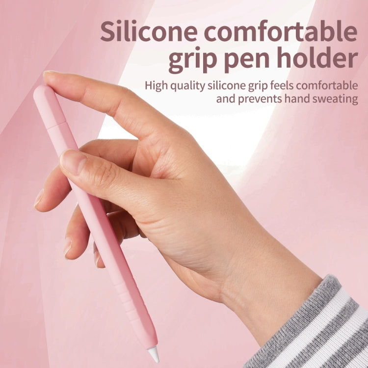 For Apple Pencil (USB-C) Solid Color Silicone Protective Case(White) - Pencil Accessories by PMC Jewellery | Online Shopping South Africa | PMC Jewellery | Buy Now Pay Later Mobicred
