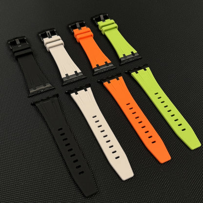 For Apple Watch Ultra 2 49mm Stone Grain Liquid Silicone Watch Band(Silver Starlight) - Watch Bands by PMC Jewellery | Online Shopping South Africa | PMC Jewellery