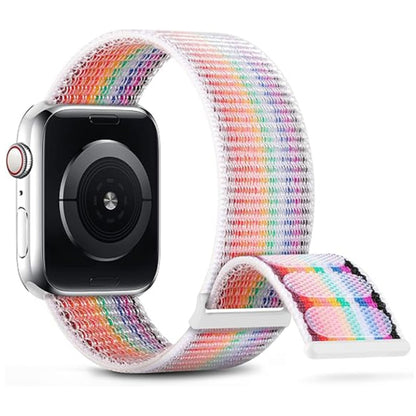 For Apple Watch Ultra 2 49mm Dual Hook and Loop Nylon Watch Band(Rainbow) - Watch Bands by PMC Jewellery | Online Shopping South Africa | PMC Jewellery