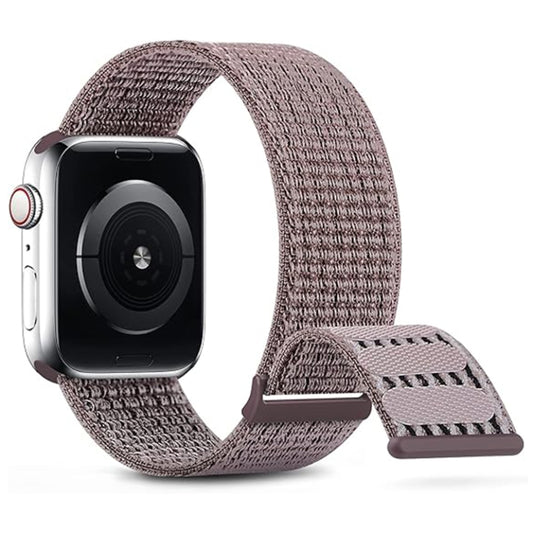 For Apple Watch Ultra 2 49mm Dual Hook and Loop Nylon Watch Band(Smoke Purple) - Watch Bands by PMC Jewellery | Online Shopping South Africa | PMC Jewellery