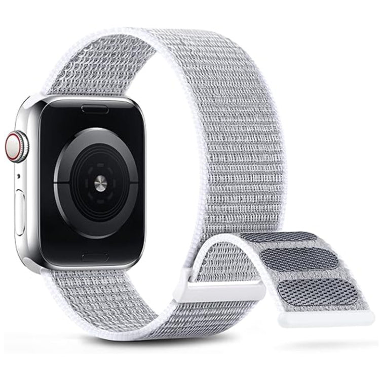 For Apple Watch SE 2022 40mm Dual Hook and Loop Nylon Watch Band(Seashell) - Watch Bands by PMC TechLife | Online Shopping South Africa | PMC TechLife