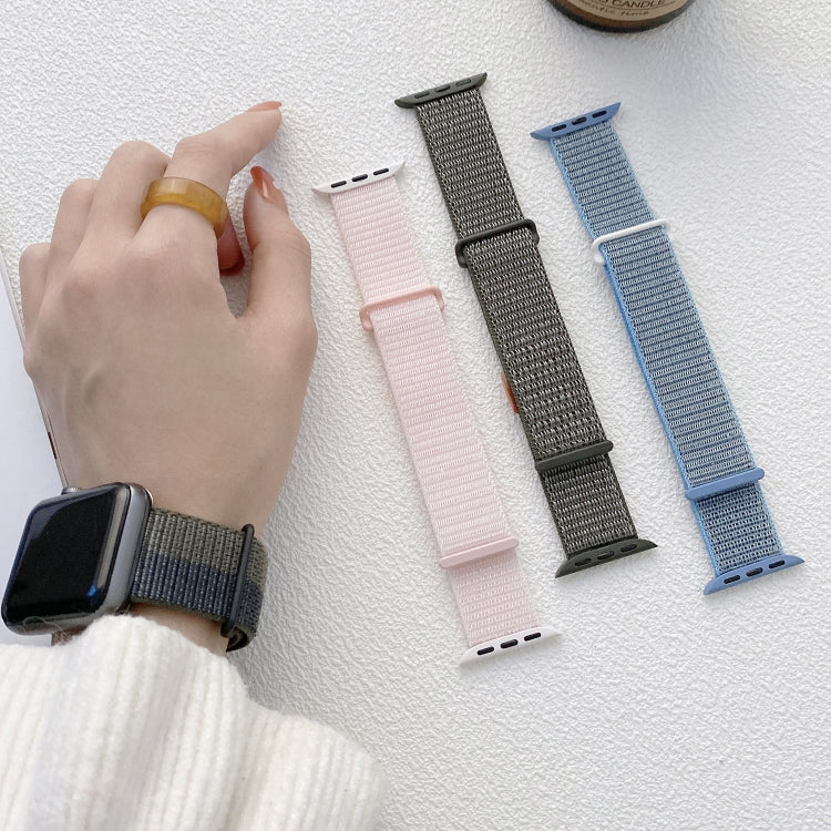 For Apple Watch Series 5 40mm Dual Hook and Loop Nylon Watch Band(Silt) - Watch Bands by PMC TechLife | Online Shopping South Africa | PMC TechLife
