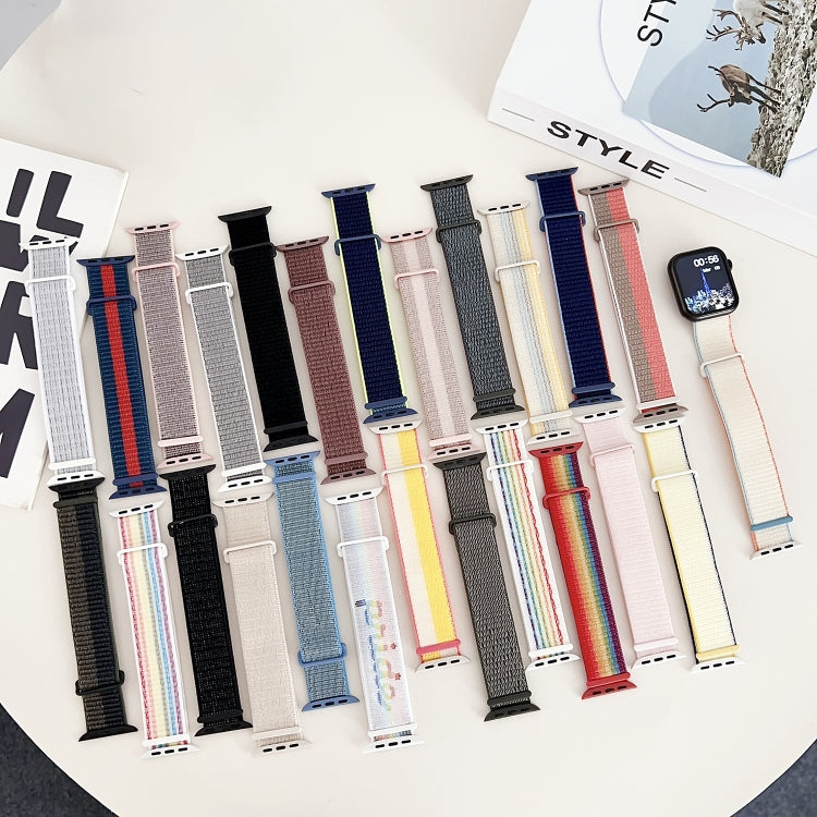 For Apple Watch SE 2022 44mm Dual Hook and Loop Nylon Watch Band(Silt) - free shipping - PMC TechLife - Order now!