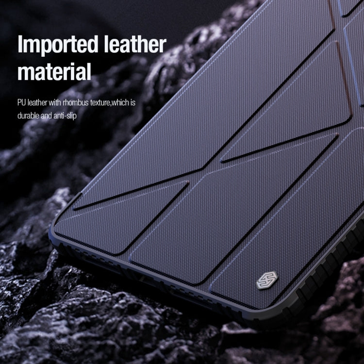 For iPad Pro 13 2024 NILLKIN Bumper Pro Multi-angle Folding Style Tablet Leather Case(Blue) - iPad Pro 13 2024 Cases by NILLKIN | Online Shopping South Africa | PMC TechLife | Buy Now Pay Later Mobicred
