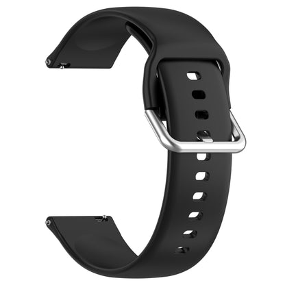 For Xiaomi Watch 2 Solid Color Metal Silver Buckle Silicone Watch Band, Size: S(Black) - Watch Bands by PMC Jewellery | Online Shopping South Africa | PMC Jewellery