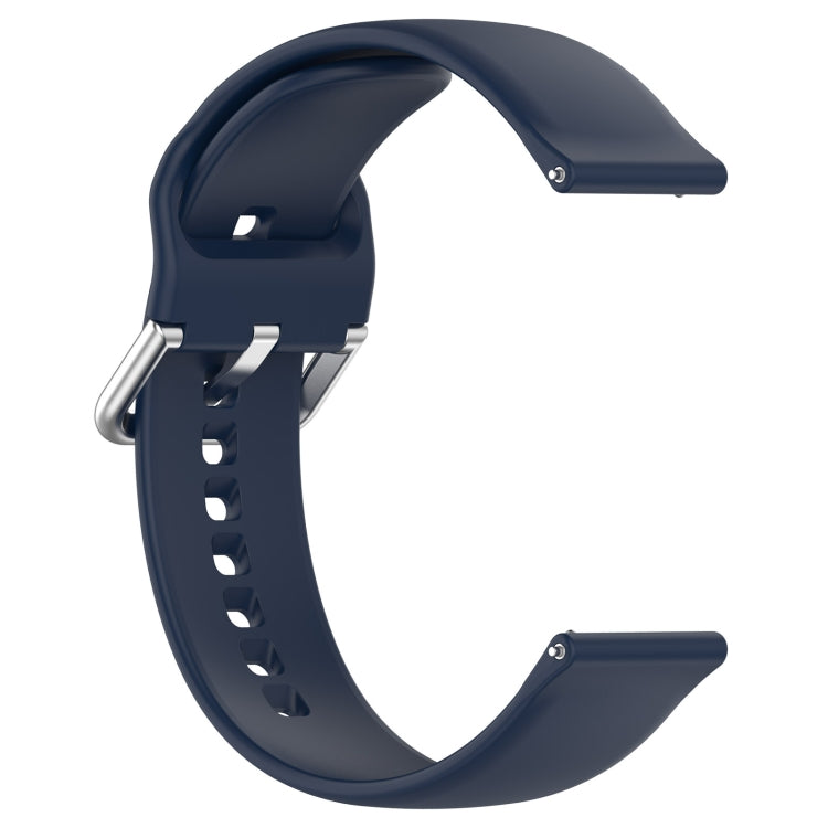 For Xiaomi Watch 2 Solid Color Metal Silver Buckle Silicone Watch Band, Size: S(Midnight Blue) - Watch Bands by PMC Jewellery | Online Shopping South Africa | PMC Jewellery