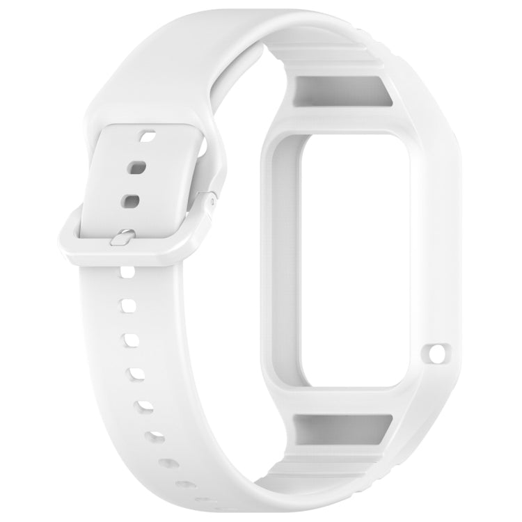 For Xiaomi Mi Band 8 Pro Solid Color Integrated TPU Watch Band(White) - Watch Bands by PMC Jewellery | Online Shopping South Africa | PMC Jewellery