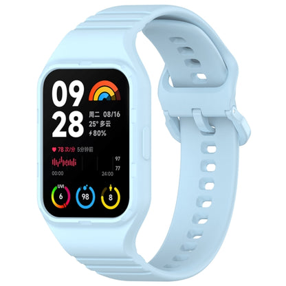 For Xiaomi Mi Band 8 Pro Solid Color Integrated TPU Watch Band(Light Blue) - Watch Bands by PMC Jewellery | Online Shopping South Africa | PMC Jewellery