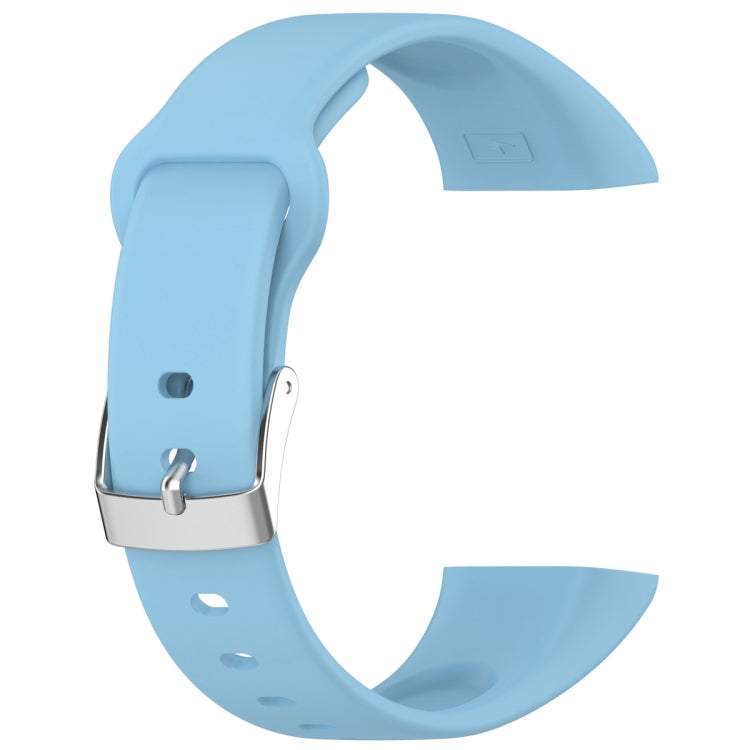 For Mambo Band 6S Solid Color Silver Buckle Silicone Watch Band(Light Blue) - Watch Bands by PMC Jewellery | Online Shopping South Africa | PMC Jewellery