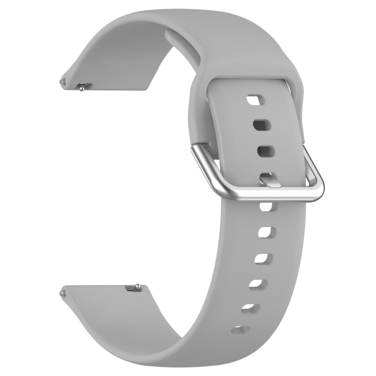 For CMF Watch Pro D395 22mm Solid Color Silver Buckle Silicone Watch Band, Size:L(Grey) - Watch Bands by PMC Jewellery | Online Shopping South Africa | PMC Jewellery