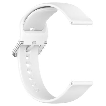 For CMF Watch Pro D395 22mm Solid Color Silver Buckle Silicone Watch Band, Size:S(White) - Watch Bands by PMC Jewellery | Online Shopping South Africa | PMC Jewellery